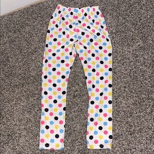 Girls cozy pants polkadot leggings cozy soft stretchy waist girls